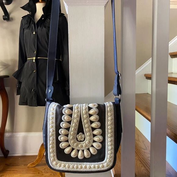 Brighton Raj Beaded Crossbody Saddlebag - Picture 6 of 13